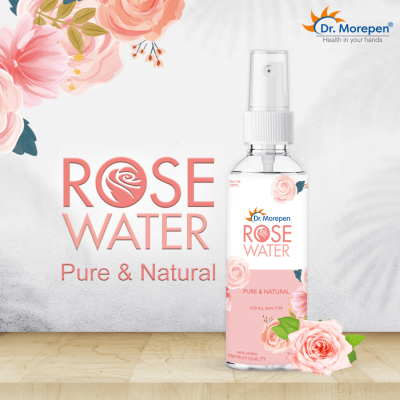 Dr. Morepen: Pure & Natural Rose Water Spray for Face, Alcohol Free Toner - 100ml Pack of 4