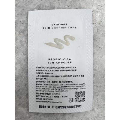 SKIN1004: Probio-Cica Glow Sun Ampoule sachets pack of 3