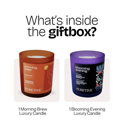 Puretive: Celestial Gift Box | Morning Brew and Blooming Evening Candles
