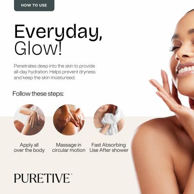 Puretive: Daily Glow Body Oil | Fast Absorbing and More Effective than Lotion for ALL SKIN Types
