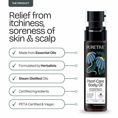 Puretive: Psoricare Body Oil | Psoriasis and Eczema Relief | Skin Allergies & Rashes