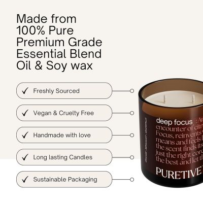 Puretive: DeepFocus Scented Aromatherapy Candle