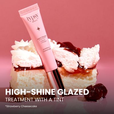 Typsy Beauty: Pout Polish Peptide Lip Treatment Balm|Strawberry Cheesecake |8ml