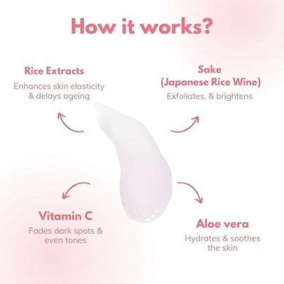 ClayCo.: Rice & Sake Sleep Mask 50 Ml | Face Mask For Glowing Skin | Night Cream For Glass skin