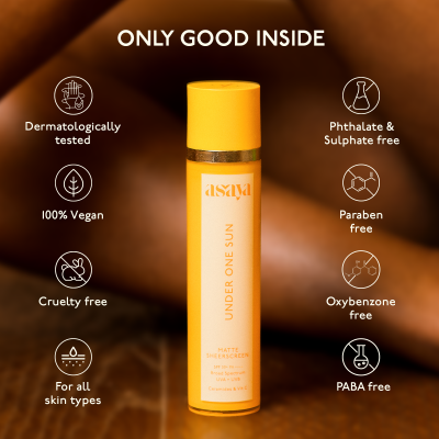 Asaya: Under One Sun Matte Sheer Sunscreen - 15 ml