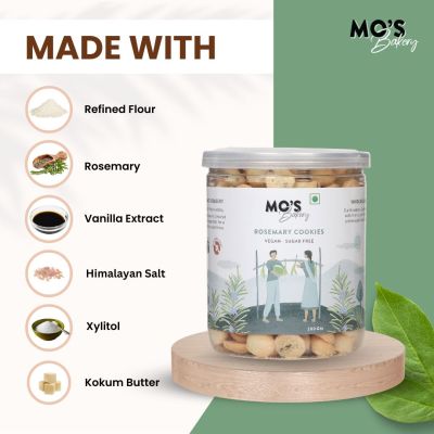 MOS Bakery: Sugar Free Rosemary Cookies - 200gm