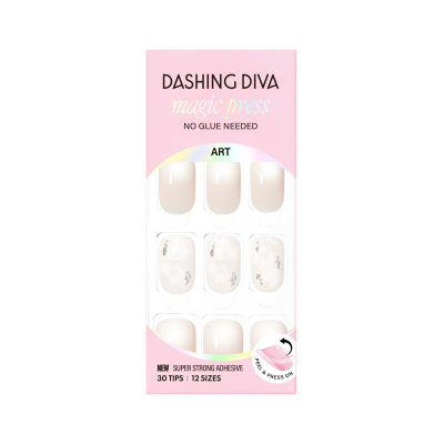 Dashing Diva: MAGICPRESS White MarbleRegular Round Dashing Diva: MAGICPRESS White MarbleRegular Round