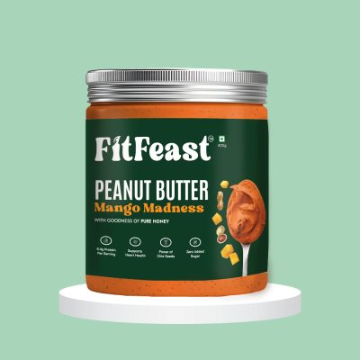 FitFeast: Mango Madness Peanut Butter | 400gms EachPack of 4