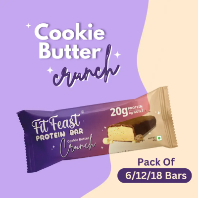 FitFeast: Protein Bars Cookie Butter Crunch | 60g EachPack of 18