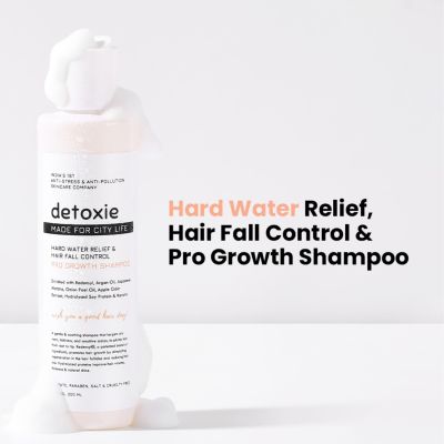 Detoxie: Hard Water Relief, Hair Fall Control & Pro Growth Shampoo 200 ML