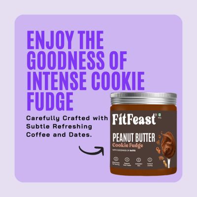 FitFeast: Cookie Fudge Peanut Butter | 400gms EachPack of 4