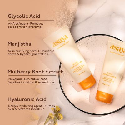 Asaya: Under One Sun D-TAN Face Cleanser - 100 gm