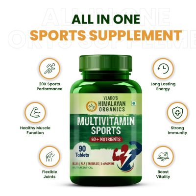Vlado's Himalayan Organics: Multivitamin Sports 60+ Nutrients | 90 Tablets