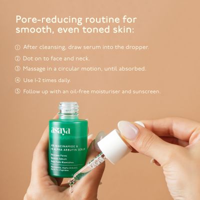 Asaya: 10% Niacinamide Face Serum with Alpha Arbutin - 30 ml