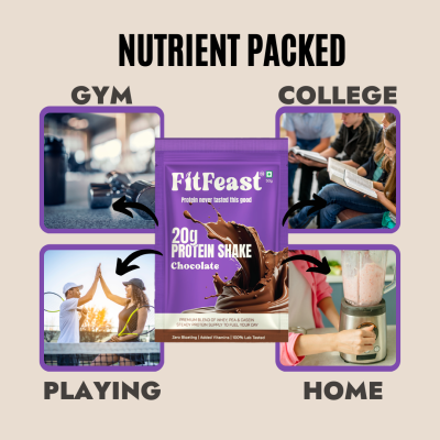 FitFeast: Whey Protein - Chocolate Sachet | 50g EachPack of 21