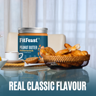 FitFeast: Butterscotch Peanut Butter| 400gms EachPack of 4