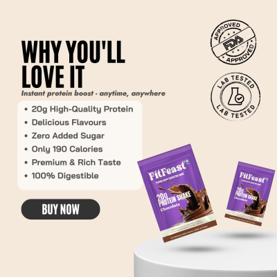 FitFeast: Whey Protein - Chocolate Sachet | 50g EachPack of 21