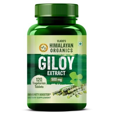 Vlado's Himalayan Organics: Giloy Extract | Immunity Booster | Helps in Blood Purification | 120 Veg Tablets