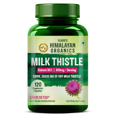 Vlado's Himalayan Organics: Vlado's Himalayan Organics Milk Thistle Extract Silymarin 800mg/Serve-120 Veg Capsules
