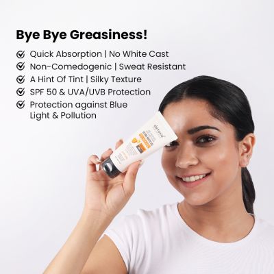 Detoxie: Detoxie | Ultra Matte Sunscreen Gel | Matte Finish, Dry Tint | For All Skin Types | Water & Sweat Resistant With Spf 50 Pa+++ | No White Cast, Non-Greasy & Non-Comedogenic | Titanium Dioxide | 50g