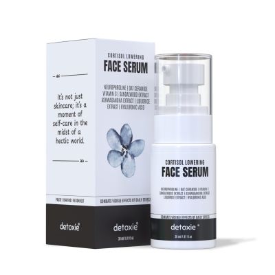 Detoxie: Detoxie | Wellness & Anti-Stress Combo | Face Serum 30ml +Moisturizer 50g +Under Eye Cream 15g + Face Wash 100ml