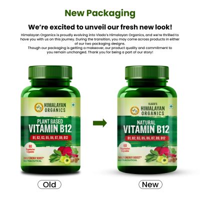 Vlado's Himalayan Organics: Plant Based Vitamin B12 Natural- 60 Veg Capsules