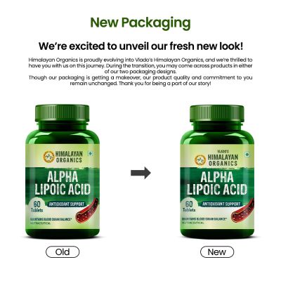 Vlado's Himalayan Organics: Alpha Lipoic Acid 300mg | Boost Liver Function, Healthy Blood Sugar, Antioxidant | 60 Veg Tablets