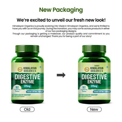Vlado's Himalayan Organics: Digestive Enzyme for Healthy Digestion- 90 Veg Tablets
