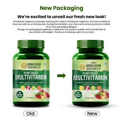 Vlado's Himalayan Organics: Plant Based Multivitamin with 60+ Extracts- 60 Vegetarian Capsules
