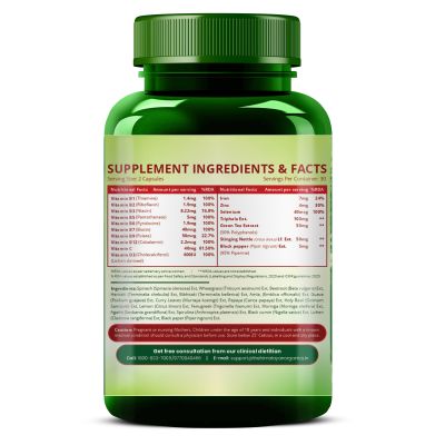 Vlado's Himalayan Organics: Plant based Hair Vitamin (With Biotin and DHT Blocker) - 60 Veg Capsules