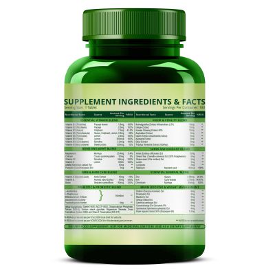 Vlado's Himalayan Organics: Vlado's Himalayan Organics Multivitamin for men & women with 60 ingredients - 180 Tablets - with probiotics - Immunity, Energy, Metabolism, and Muscle Function