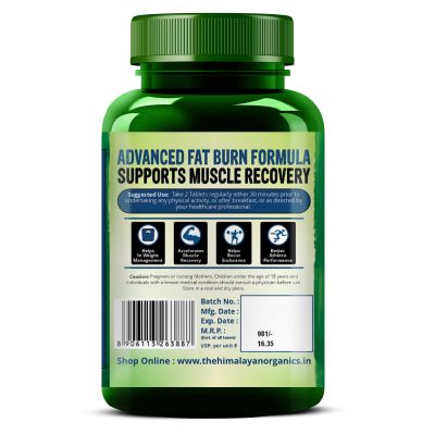Vlado's Himalayan Organics: L-Carnitine 2000 Mg | Healthy Weight Management | Supports Muscle Recovery, Boost Energy, Endurance, And Fat Burn - 60 Vegetarian Tablets