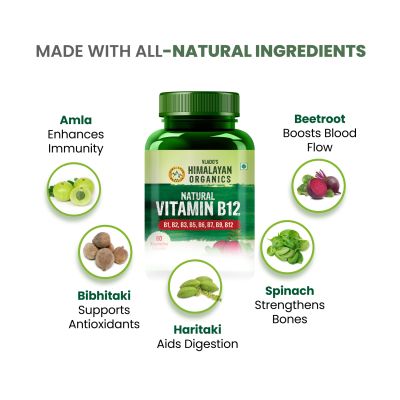 Vlado's Himalayan Organics: Plant Based Vitamin B12 Natural- 60 Veg Capsules