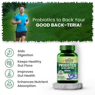 Vlado's Himalayan Organics: Probiotics Supplement 35 Billion CFU for women & men, 16 Strains with Prebiotics | 100 Veg Capsules