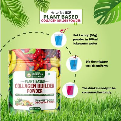 Vlado's Himalayan Organics: Plant Based Collagen Builder Powder for Skin Regeneration, Anti-Aging Beauty & Repair (with Sea Buckthorn,Evening Primrose, Acai Berry)  250gm