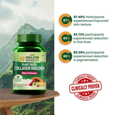 Vlado's Himalayan Organics: Vlado's Himalayan Organics Plant Based Collagen Builder for Hair and Skin with Biotin and Vitamin C - 90 Veg Capsules