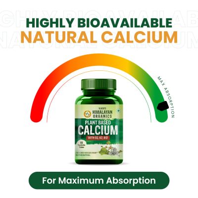 Vlado's Himalayan Organics: Vlado's Himalayan Organics Plant Based Calcium for Bone Health- 60 Vegetarian Tablet