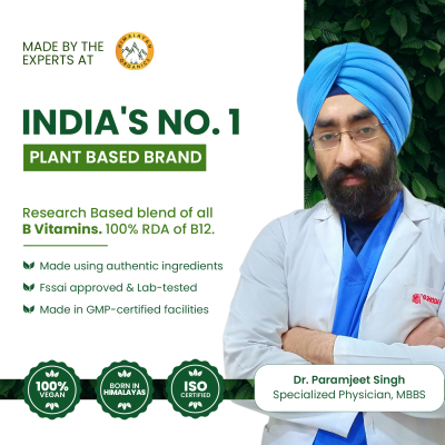 Vlado's Himalayan Organics: Plant Based Vitamin B12 Natural- 60 Veg Capsules