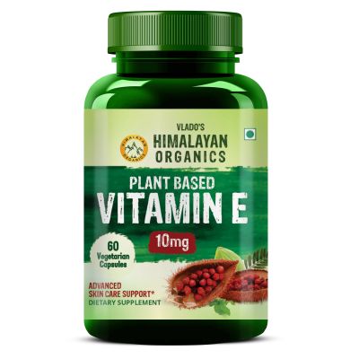 Vlado's Himalayan Organics: Plant Based Vitamin E Capsules (Non-GMO Sunflower Oil, Aloevera Oil, Argan Oil) - 60 Capsules