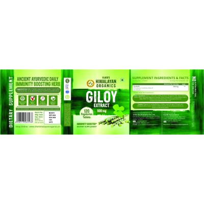 Vlado's Himalayan Organics: Giloy Extract | Immunity Booster | Helps in Blood Purification | 120 Veg Tablets