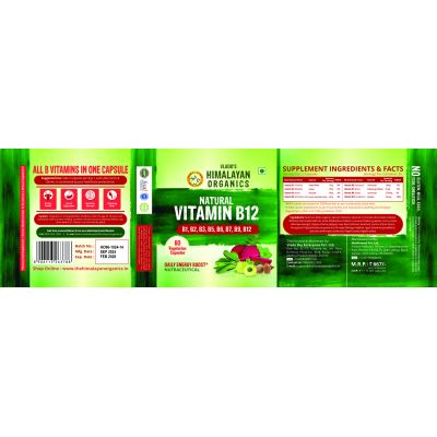 Vlado's Himalayan Organics: Plant Based Vitamin B12 Natural- 60 Veg Capsules