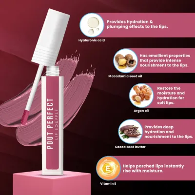 Jaquline USA: Pout Perfect Lip Souffle Frosted Petal 02