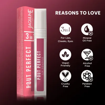 Jaquline USA: Pout Perfect Lip Souffle Frosted Petal 02
