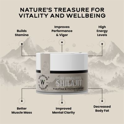 Wellbeing Nutrition: Pure & Original Himalayan Shilajit Resin 10g for Strength, Stamina & Performance | Lab Tested