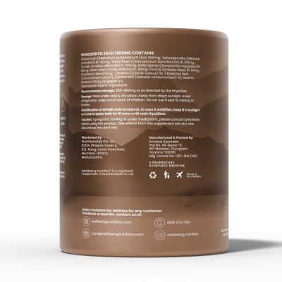 Wellbeing Nutrition: Pure Himalayan Shilajit Gold 10 gm for Strength, Stamina, Performance, Stress Relief and Vitality (24K Gold Leaf) | Lab Tested
