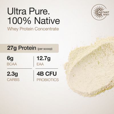 Wellbeing Nutrition: 100% Raw Whey Protein Concentrate (Unflavoured) | 27g Protein, 12.7g EAA, 6g BCAA | 4B CFU Probiotics & Natural Digestive Enzymes | No Bloating, Easy to Digest | 1kg