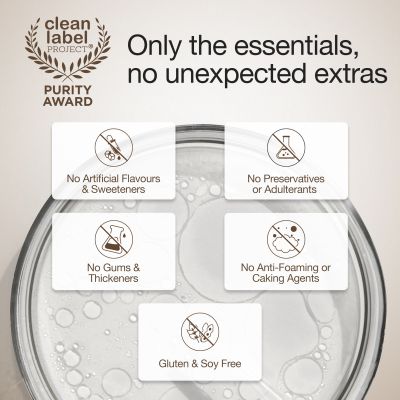 Wellbeing Nutrition: 100% Raw Whey Protein Concentrate (Unflavoured) | 27g Protein, 12.7g EAA, 6g BCAA | 4B CFU Probiotics & Natural Digestive Enzymes | No Bloating, Easy to Digest | 1kg