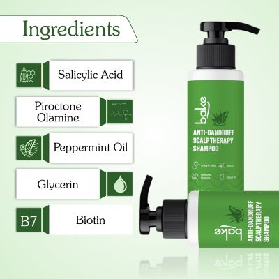 Bake Cosmetics: 2% Salicylic Acid Anti Dandruff Shampoo for Scalp Strengthening, Dry Itchy Scalp-200ml