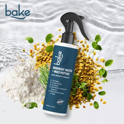 Bake Cosmetics: Rosemary Water Hair Growth Spray with Multi Peptides for Hair Fall Control,Damaged Hair & Hair Growth