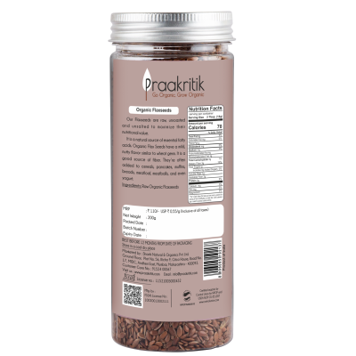 Praakritik: Organic Flaxseeds - 200g